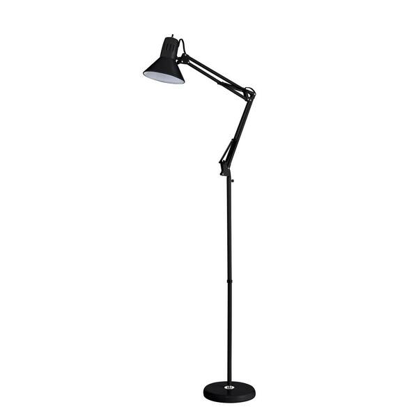 Bostitch Swing Arm Metal Floor Lamp, Home Depot Floor Lamps With Swing Arm
