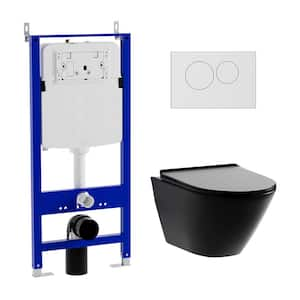 2-Piece 0.8/1.6 GPF Concealed Toilet Tank System with White Actuator Plate (2x6 Studs)