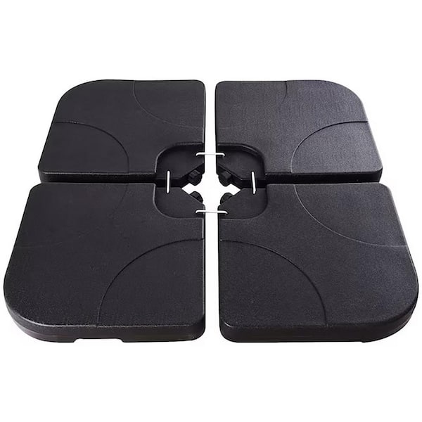 Patio Premier 5 lbs. Plastic Patio Umbrella Base in Black Offset