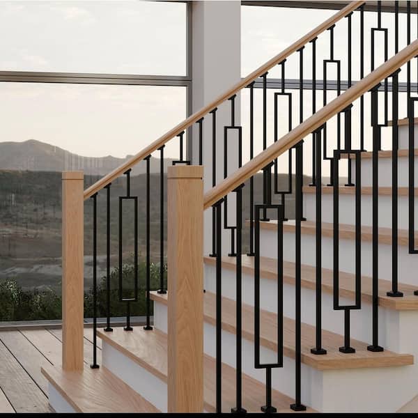 Stair Parts 1/2 in. Matte Black Low Profile Slip N Grip Flat Baluster Shoe for Stair Remodel