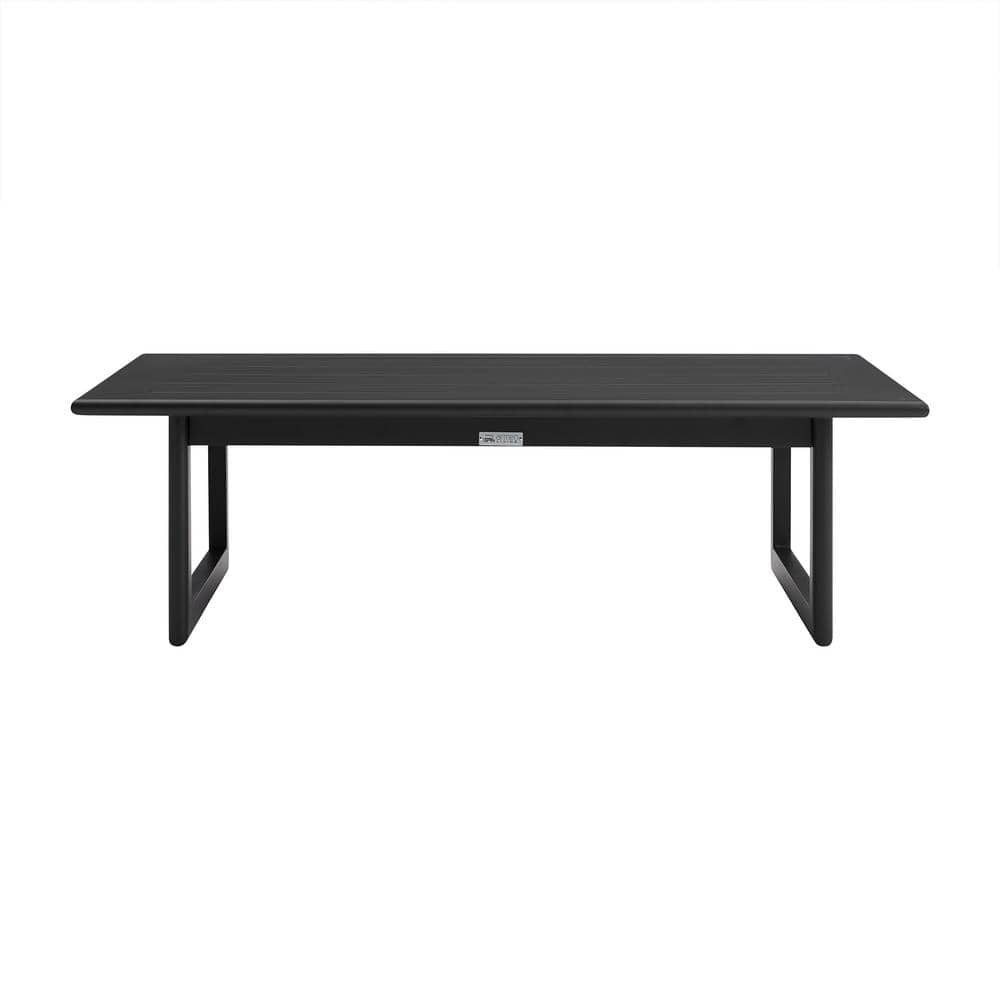 Cayman Black Rectangular Aluminum Outdoor Coffee Table