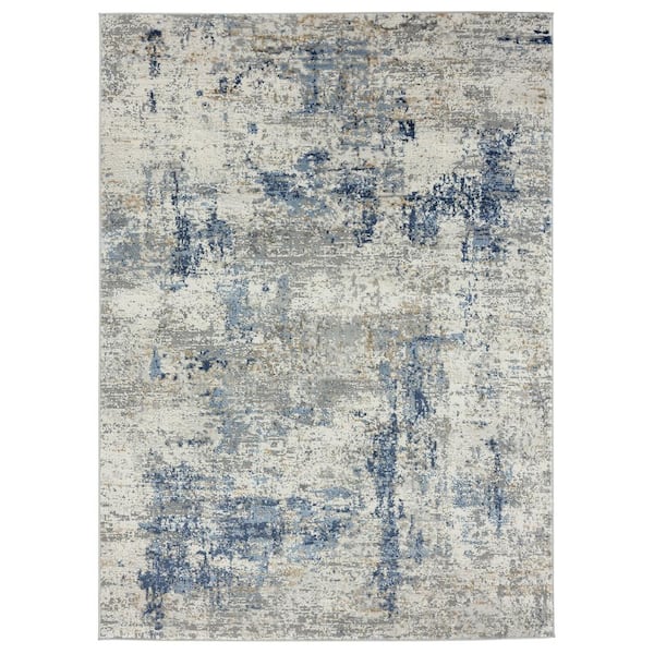 United Weavers Eternity Elixir Blue 7 ft. 10 in. x 10 ft. 6 in. Area Rug