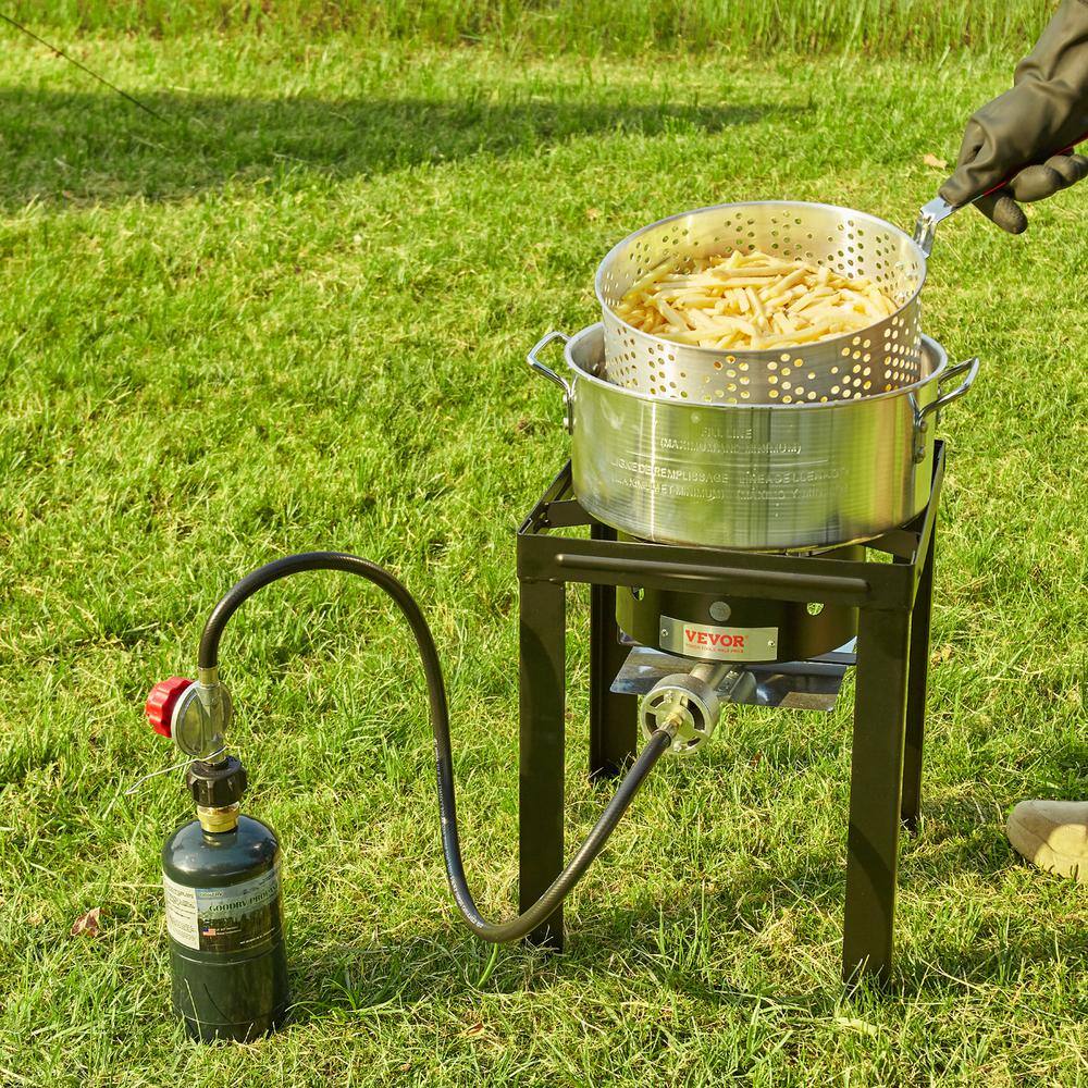 VEVOR VEVOR Premium Aluminum 30 Qt. Turkey Fryer And 10 Qt. Fish Fryer Boiler Steamer Set