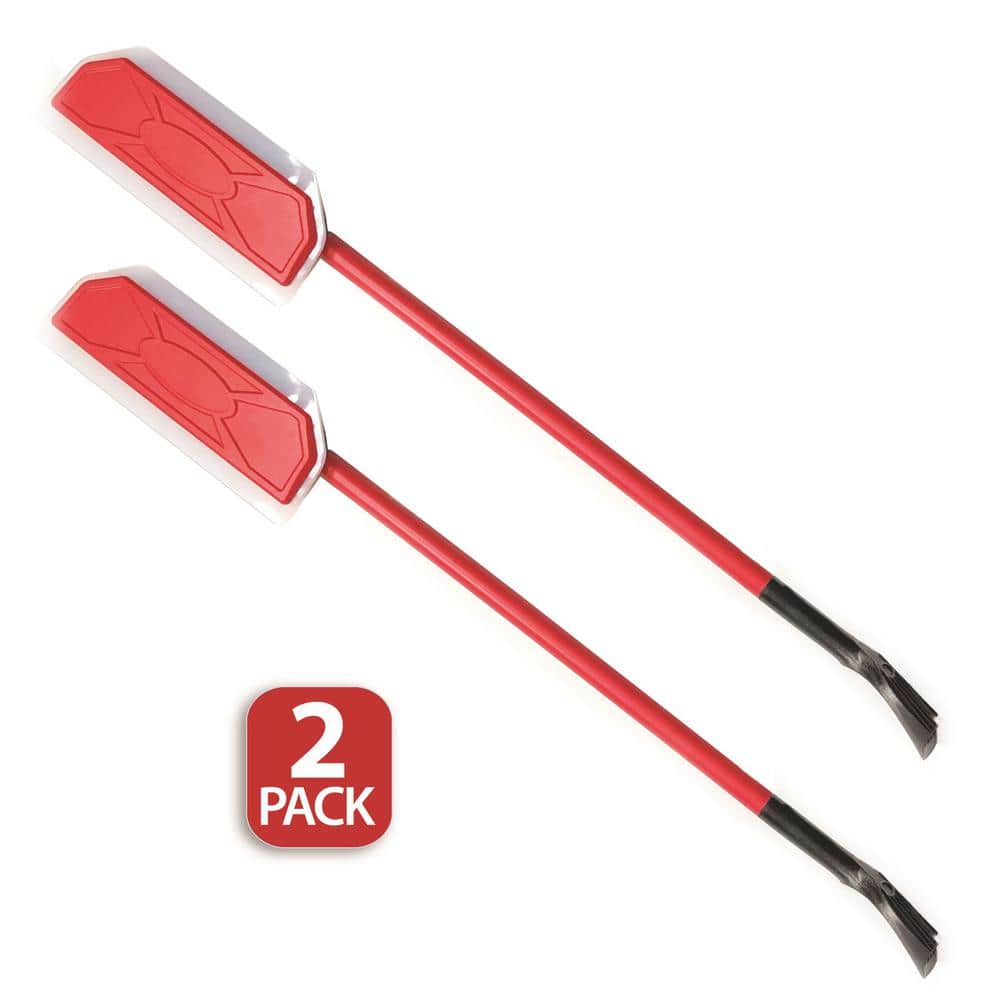 64 in. Extendable Silicone Snow Pusher and Ice Scraper Wide Snow, Ice, Fros