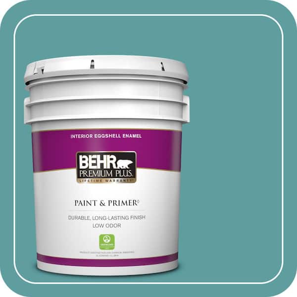 BEHR PREMIUM PLUS 5 gal. #PPU13-05 Bali Bliss Eggshell Enamel Low Odor Interior Paint & Primer