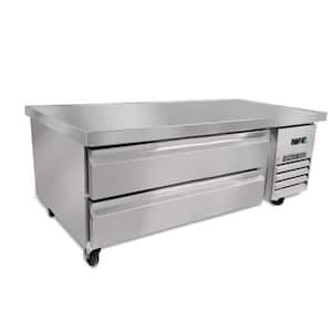 62 in W, 8.8 cu. ft. 2-Drawer Refrigerated Chef Base, in Stainless Steel