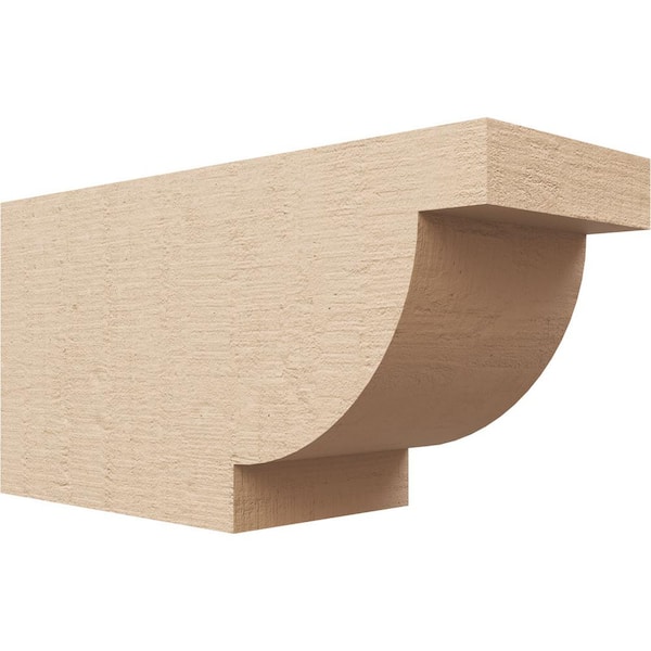 Ekena Millwork 6-in. x 8-in. x 16-in. Alpine Woodgrain, Primed Tan Timberthane Polyurethane Rafter Tail Brace