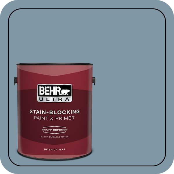 BEHR ULTRA 1 gal. #560F-5 Bleached Denim Extra Durable Flat Interior Paint & Primer