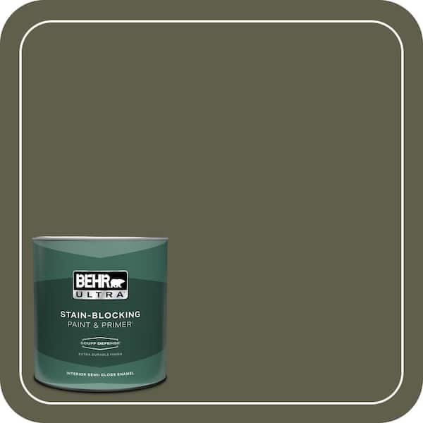 BEHR ULTRA 1 qt. #MQ6-58 Fig Tree Extra Durable Semi-Gloss Enamel Interior Paint & Primer
