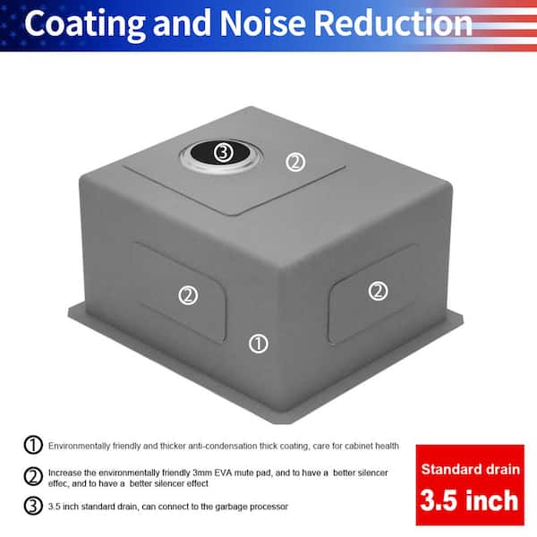 春　1001 RAINLEX 23 in. L x 18 in. W Undermount Single Bowl 16-Gauge