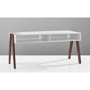 Mariana 40.75 in. Rectangle Manufactured Wood White Coffee Table