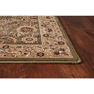 Caleb Green/Taupe 3 ft. x 5 ft. Area Rug