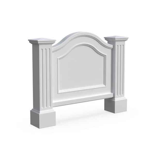 Nantucket 32 in. x 40 in. White Polyethylene Address Sign