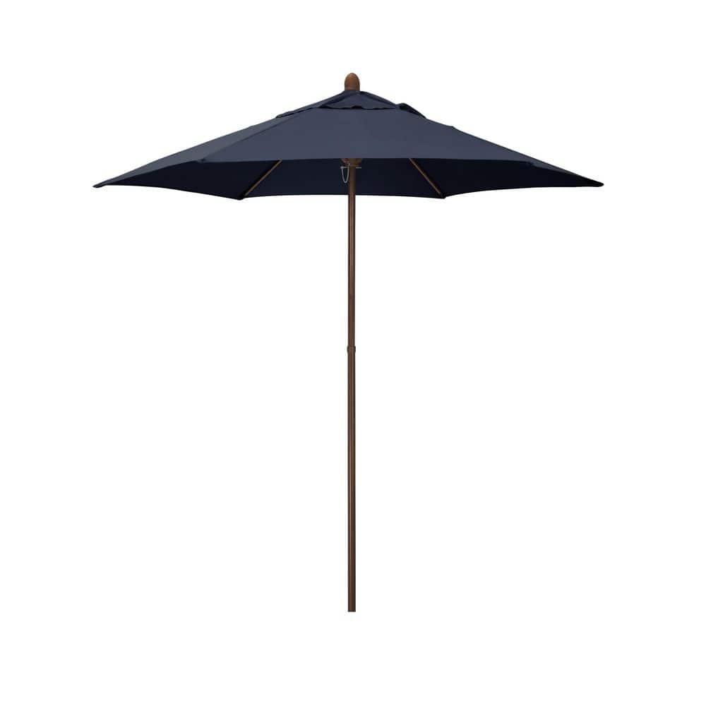 7.5 ft. Wood-Grained Steel Market Patio Umbrella with Push Lift in Navy Blue Polyester price history on PriceWatchPro