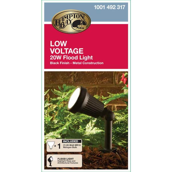 Black Low Voltage LED Landscape Flood Light - #2C477