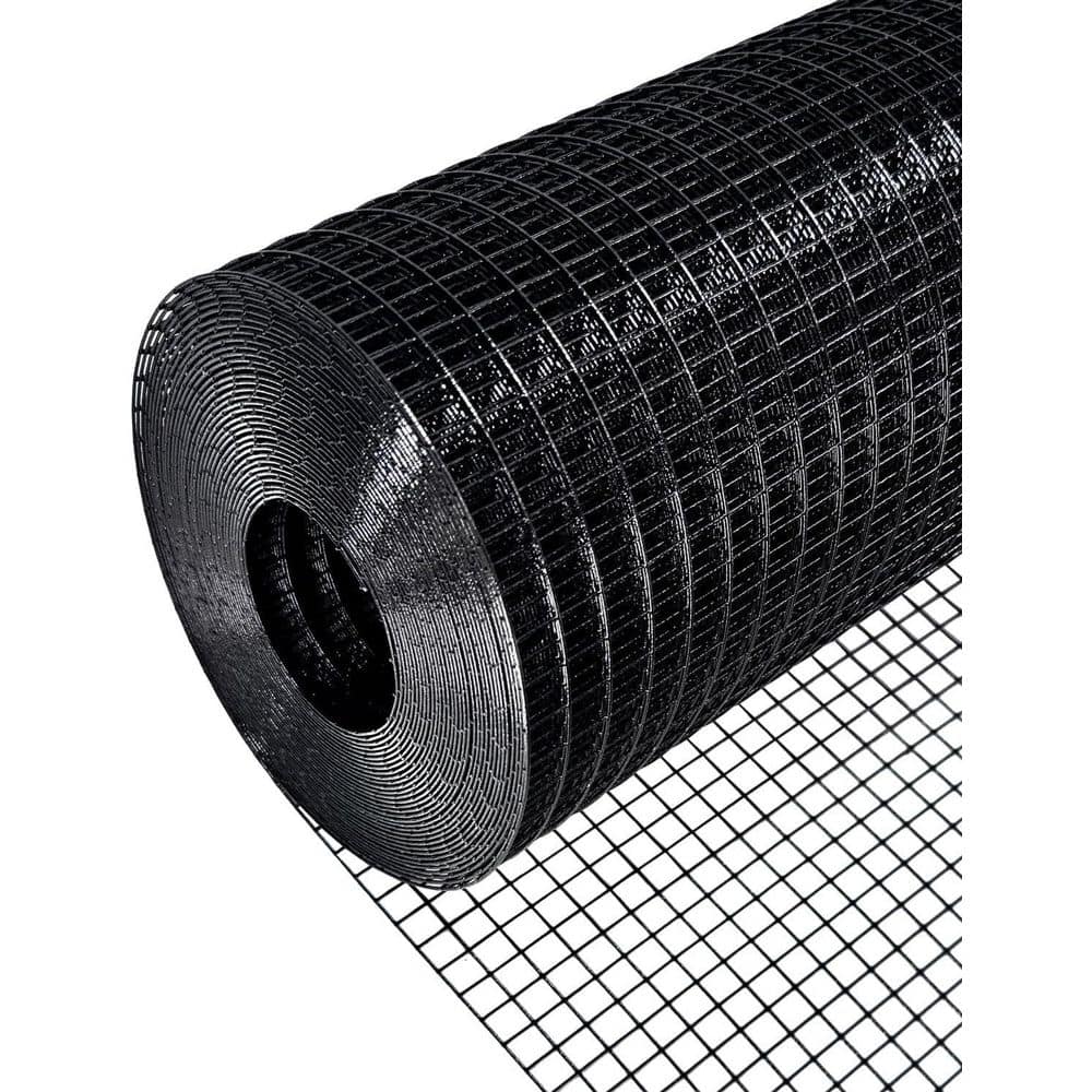 1/2 in. x 5 ft. x 100 ft. 19-Gauge Black Vinyl Coated Hardware Cloth,   Supports Poultry-Netting Cage-Home Improvement price history on PriceWatchPro