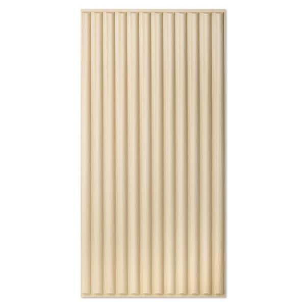 Art3dwallpanels Semi-Cylinder Design Oak 2 ft. x 4 ft. Decorative Drop Ceiling Tiles for Interior Wall Decor (96 Sq. Ft./case)