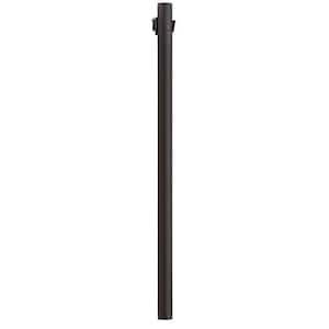 7 ft. Bronze Outdoor Direct Burial Lamp Post with Convenience Outlet and Dusk to Dawn Photo Sensor fits 3 in. Post Top
