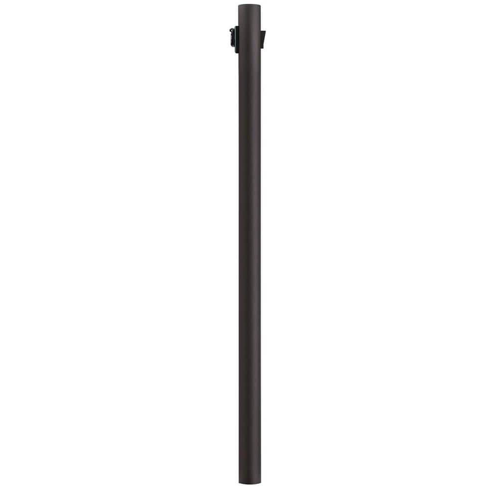 SOLUS 8 ft. Bronze Outdoor Direct Burial Lamp Post with Convenience ...