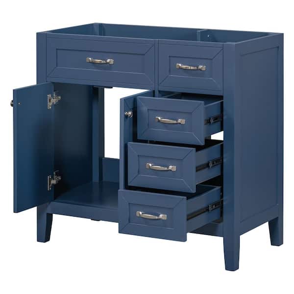 Nestfair 35.5 in. W x 17.7 in. D x 35 in. H Bath Vanity Cabinet without Top in Blue