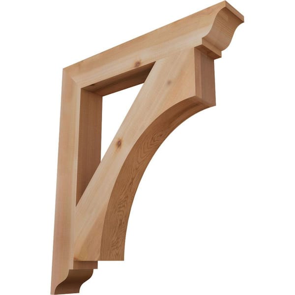 Ekena Millwork 3.5 in. x 30 in. x 26 in. Western Red Cedar Westlake Traditional Smooth Bracket