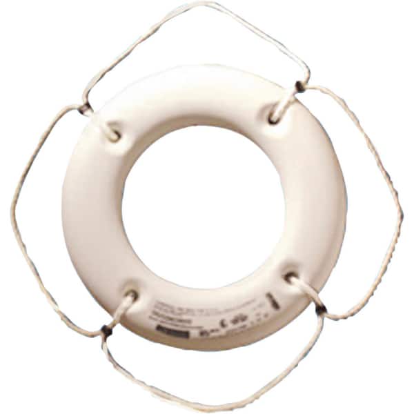 Jim-Buoy 20 in. Hard Shell Life Ring in White
