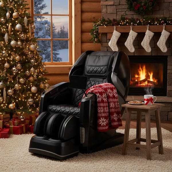 Osaki Maestro LE Series Black Reclining 4D Massage Chair with Wireless Charger, Heated Back Roller, Touch Screen Remote