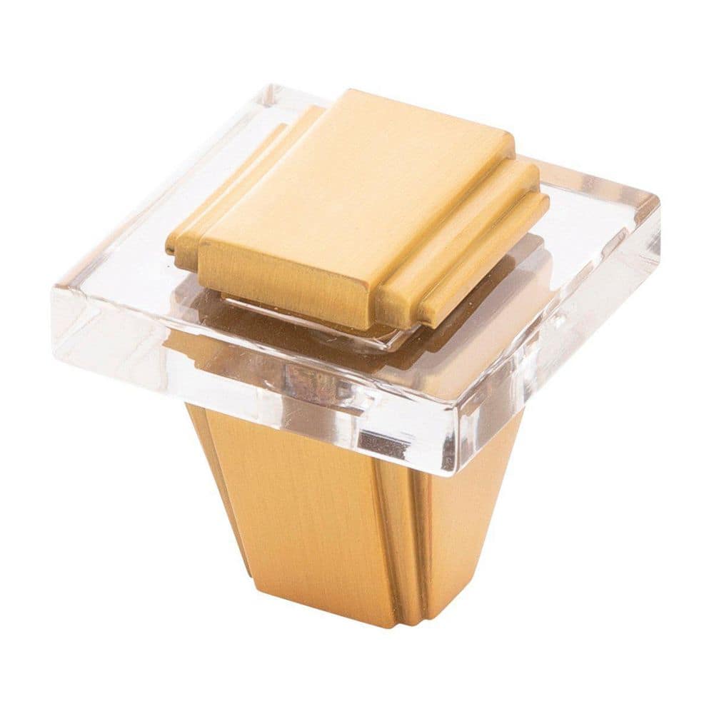 Belleclaire Collection Knob 1.25 Inch x 1.25 Brushed Golden Brass Finish Square Cabinet Knob price history on PriceWatchPro