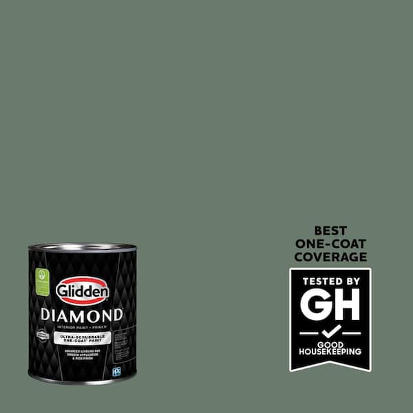 Glidden Diamond 1 qt. PPG1134-6 English Ivy Flat Interior Paint with Primer