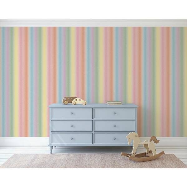 Arthouse Rainbow Stripe Multi Wallpaper 9092 The Home Depot