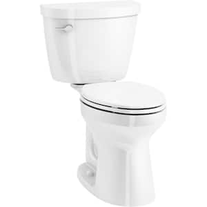 Cimarron Continuous Clean 12 in. Rough In 2-Piece 1.28 GFP Single Flush Elongated Toilet in White, Seat Not Included