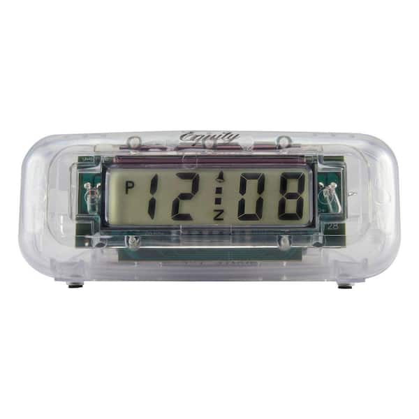 1 min simple white digital clock countdown timer with ending bell