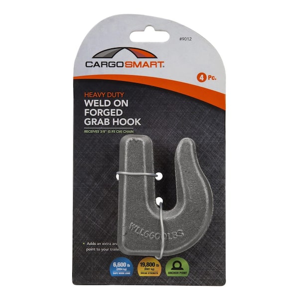 CargoSmart 3/8 in. Heavy Duty Forged Weld-on Grab Hook with 6,600 lb. Safe  Work Load - 1 pack 9012 - The Home Depot