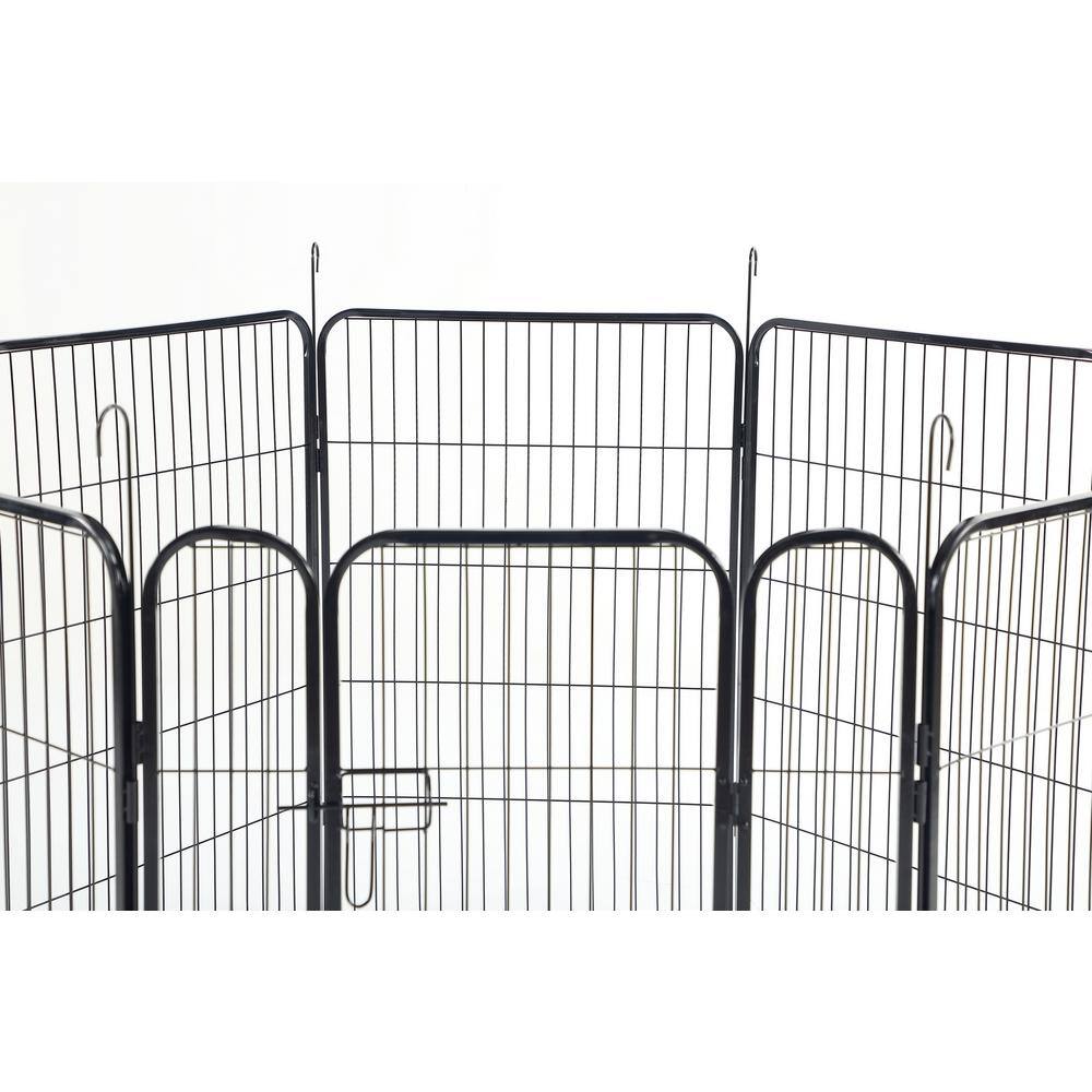 Heavy Duty Black Metal 40" Pet Playpen with Door