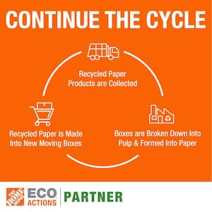 16 in. L x 10 in. W x 12 in. D Small Moving Shipping and Packing Box with Handles