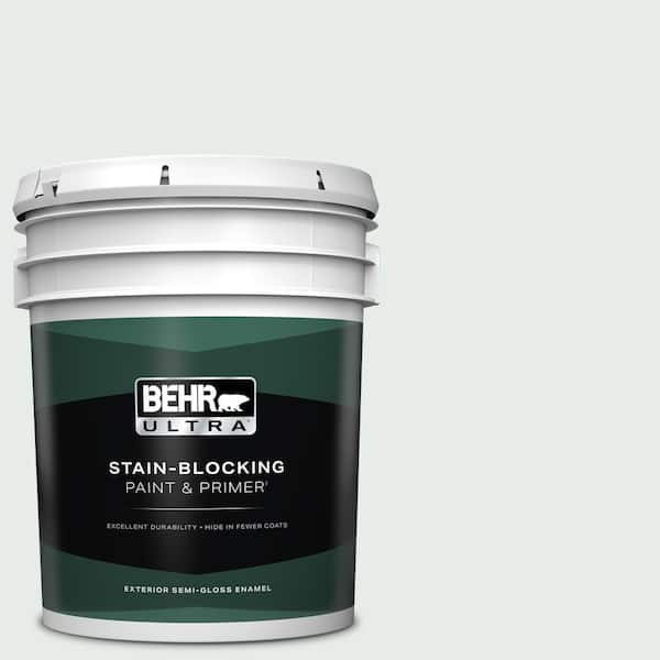 BEHR ULTRA 5 gal. #BL-W05 Dusting Powder Semi-Gloss Enamel Exterior Paint & Primer