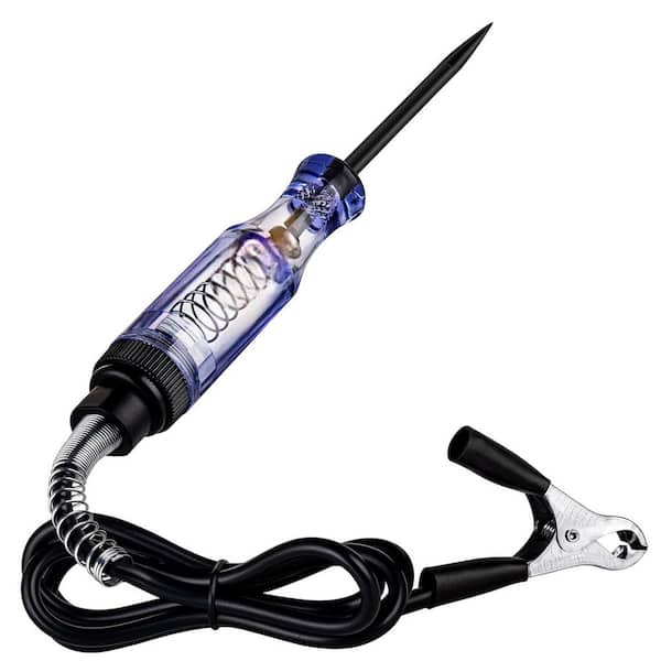 Automotive Circuit Tester Pen 6-Volt-12V-24V Electrical Fuse Continuity Voltage Test Light Sharp Probe Alligator Clip