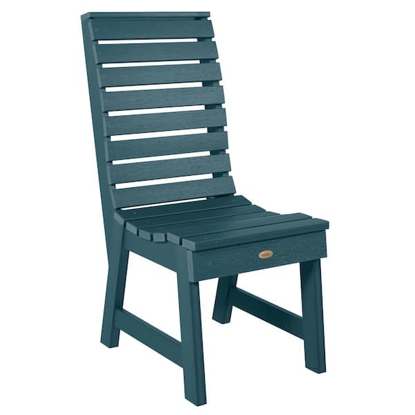 Highwood Weatherly Nantucket Blue Recycled Plastic Dining Side Chair