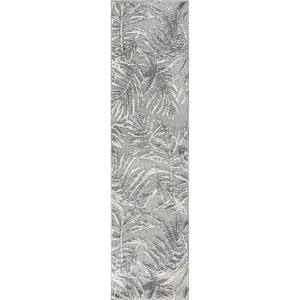 World Rug Gallery Bahama Palm Frond Floral Multi 2 ft. x 7 ft. Runner ...