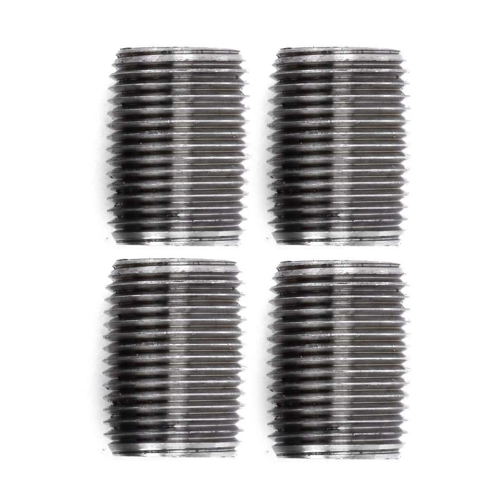Pipe Decor 1/2 in. Close Black Steel Pipe Connector (4-Pack) price history on PriceWatchPro