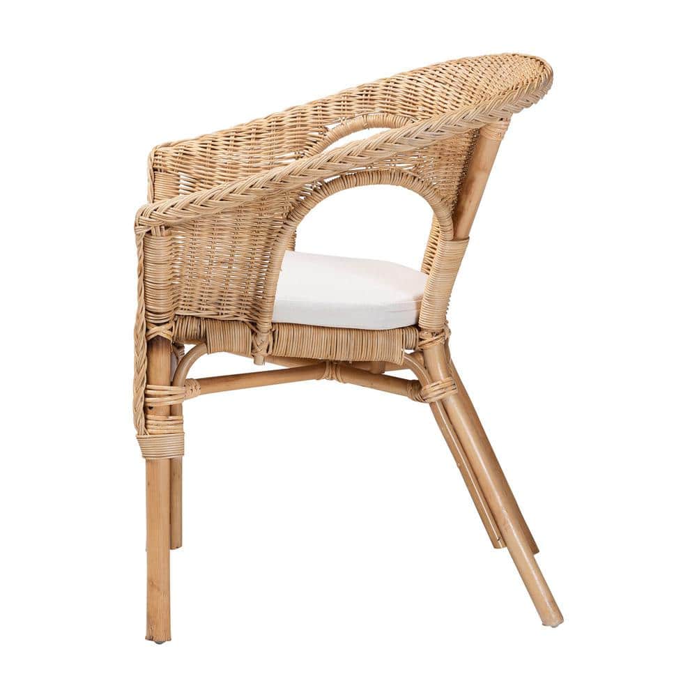 Abbey Natural Rattan Bohemian Dining Arm Chair
