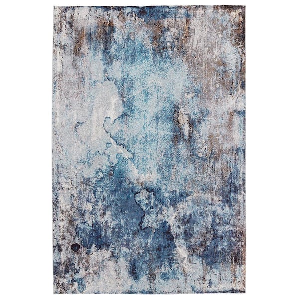 Jaipur Living Vibe Comet Blue/Brown 10 ft. x 14 ft. Abstract Rectangle Area Rug