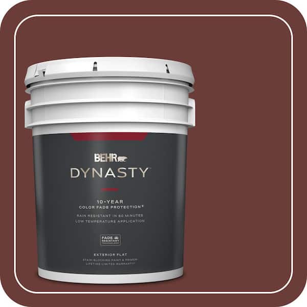 BEHR DYNASTY 5 gal. #BXC-69 Cimarron Flat Exterior Stain-Blocking Paint ...