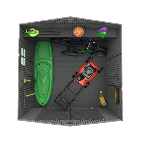 Lifetime 8 ft. W x 7.5 ft. D Resin Outdoor Storage Shed with