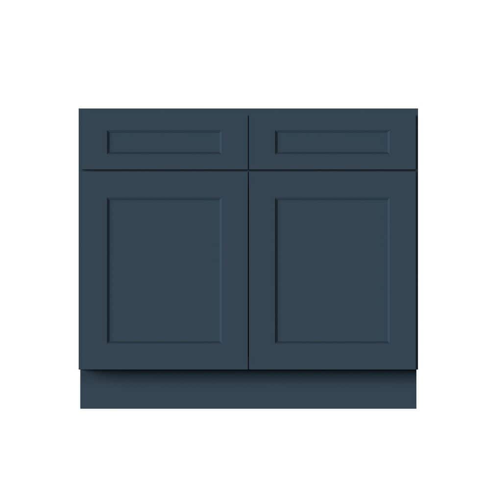 39 in. W x 24 in. D x 34.5 in. H Ready to Assemble Solid Wood Frame Shaker Base Kitchen Cabinet in Cyber Grey price history on PriceWatchPro