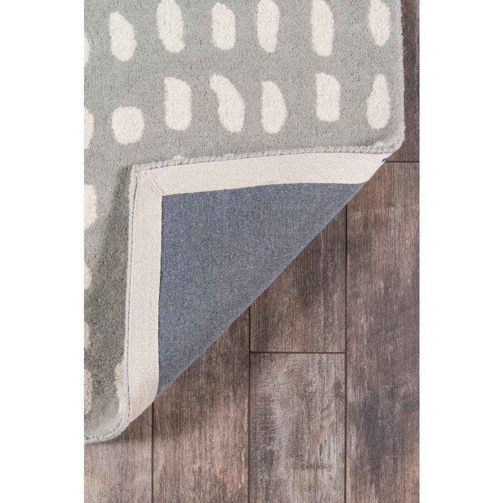 Handmade Gray Wool 9' x 12' Tufted Geometric Area Rug