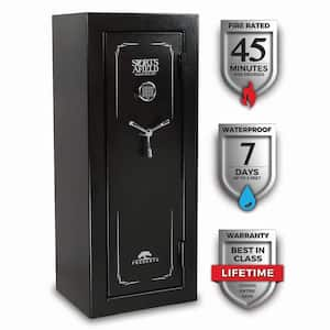 Preserve 24-Gun Fire and Waterproof Gun Safe with Electronic Lock, Black Textured Gloss