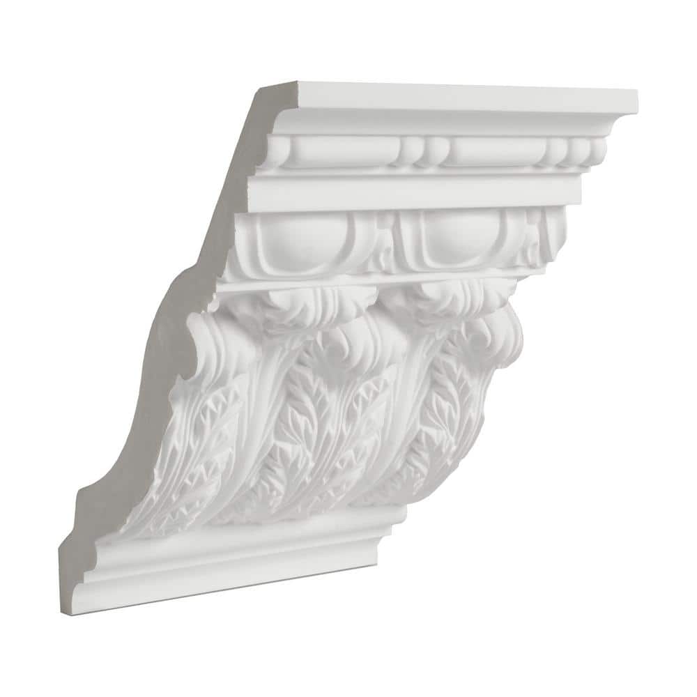 White Polyurethane Acanthus Leaf Crown Moulding Sample