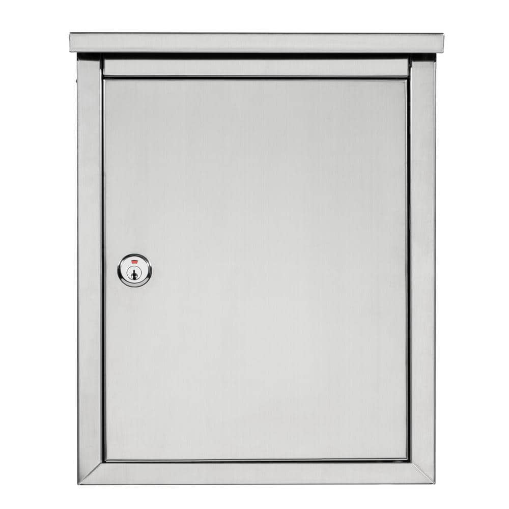 Stainless Steel Locking Wall Mount Mailbox with Cam Lock
