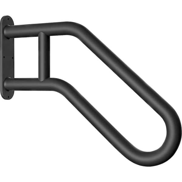 Heavy-Duty U-Shaped Non-Slip Stair Hand Rail for Garage Porch Deck Garden Exterior Steps